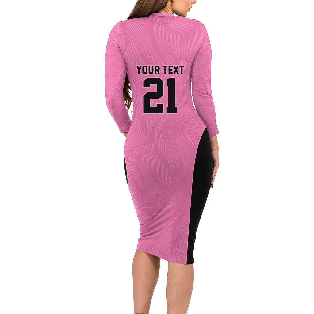 Bermuda Cricket Custom Family Matching Long Sleeve Bodycon Dress and Hawaiian Shirt Quo Fata Ferunt Sporty - Wonder Print Shop