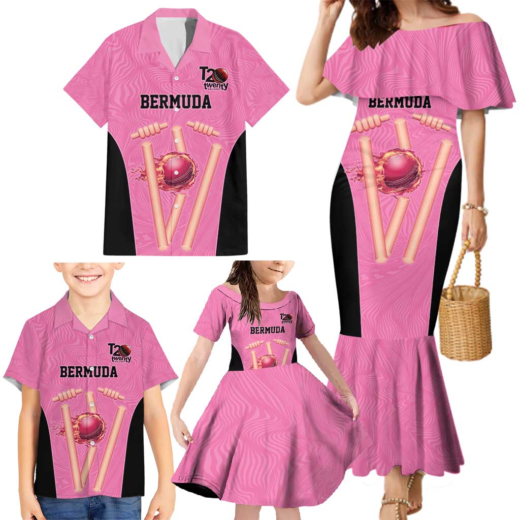 Bermuda Cricket Custom Family Matching Mermaid Dress and Hawaiian Shirt Quo Fata Ferunt Sporty - Wonder Print Shop
