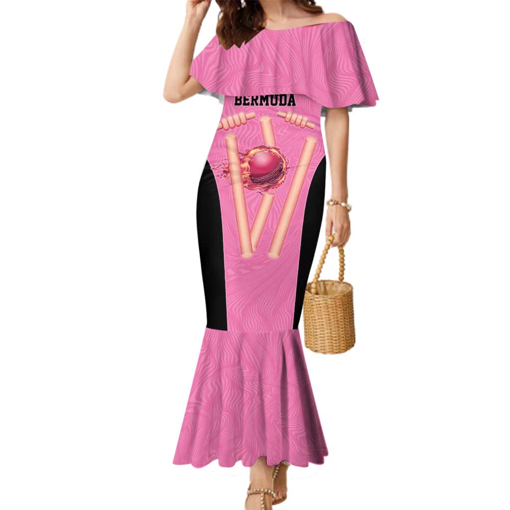 Bermuda Cricket Custom Family Matching Mermaid Dress and Hawaiian Shirt Quo Fata Ferunt Sporty - Wonder Print Shop