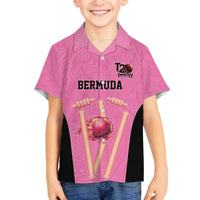 Bermuda Cricket Custom Family Matching Off The Shoulder Long Sleeve Dress and Hawaiian Shirt Quo Fata Ferunt Sporty - Wonder Print Shop