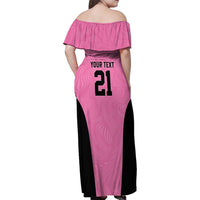 Bermuda Cricket Custom Family Matching Off Shoulder Maxi Dress and Hawaiian Shirt Quo Fata Ferunt Sporty - Wonder Print Shop