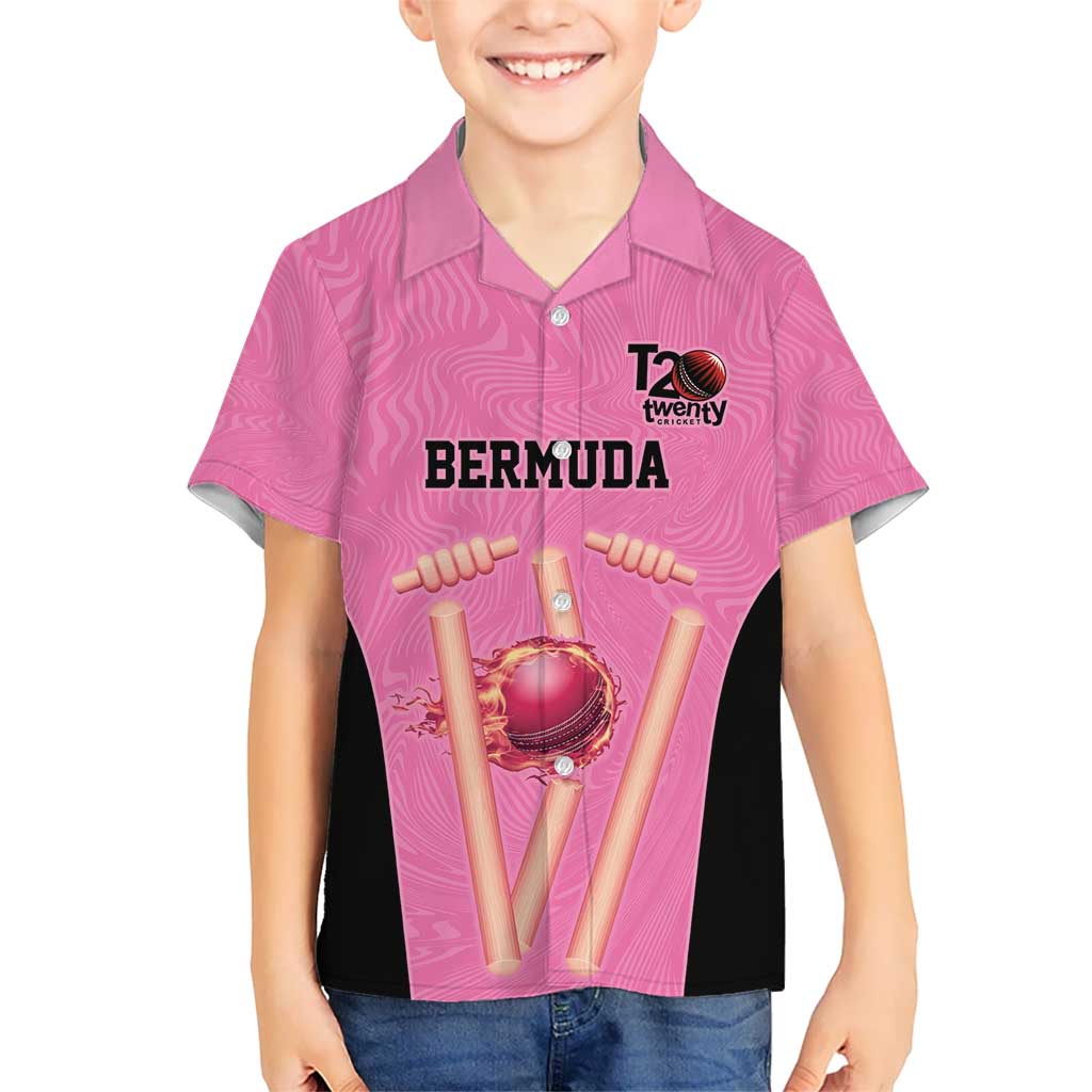Bermuda Cricket Custom Kid Hawaiian Shirt Quo Fata Ferunt Sporty - Wonder Print Shop