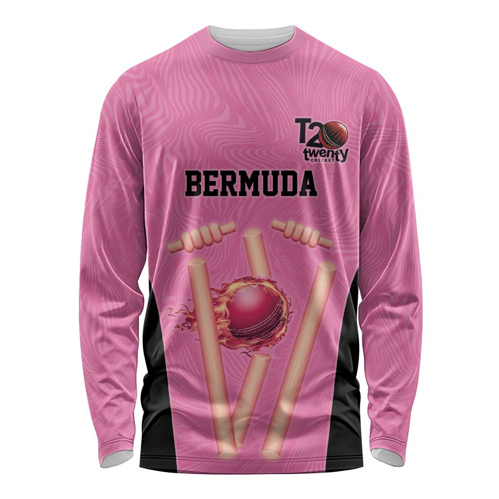 Bermuda Cricket Custom Long Sleeve Shirt Quo Fata Ferunt Sporty - Wonder Print Shop