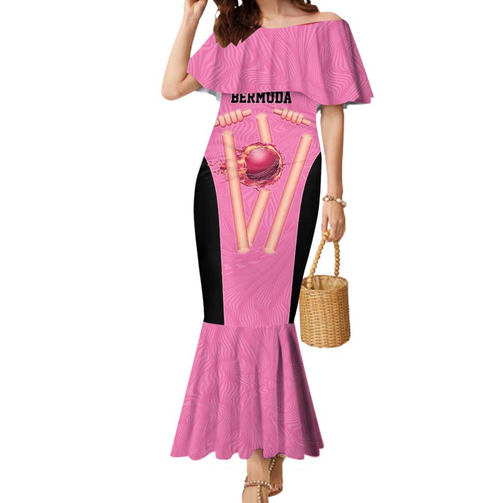 Bermuda Cricket Custom Mermaid Dress Quo Fata Ferunt Sporty - Wonder Print Shop