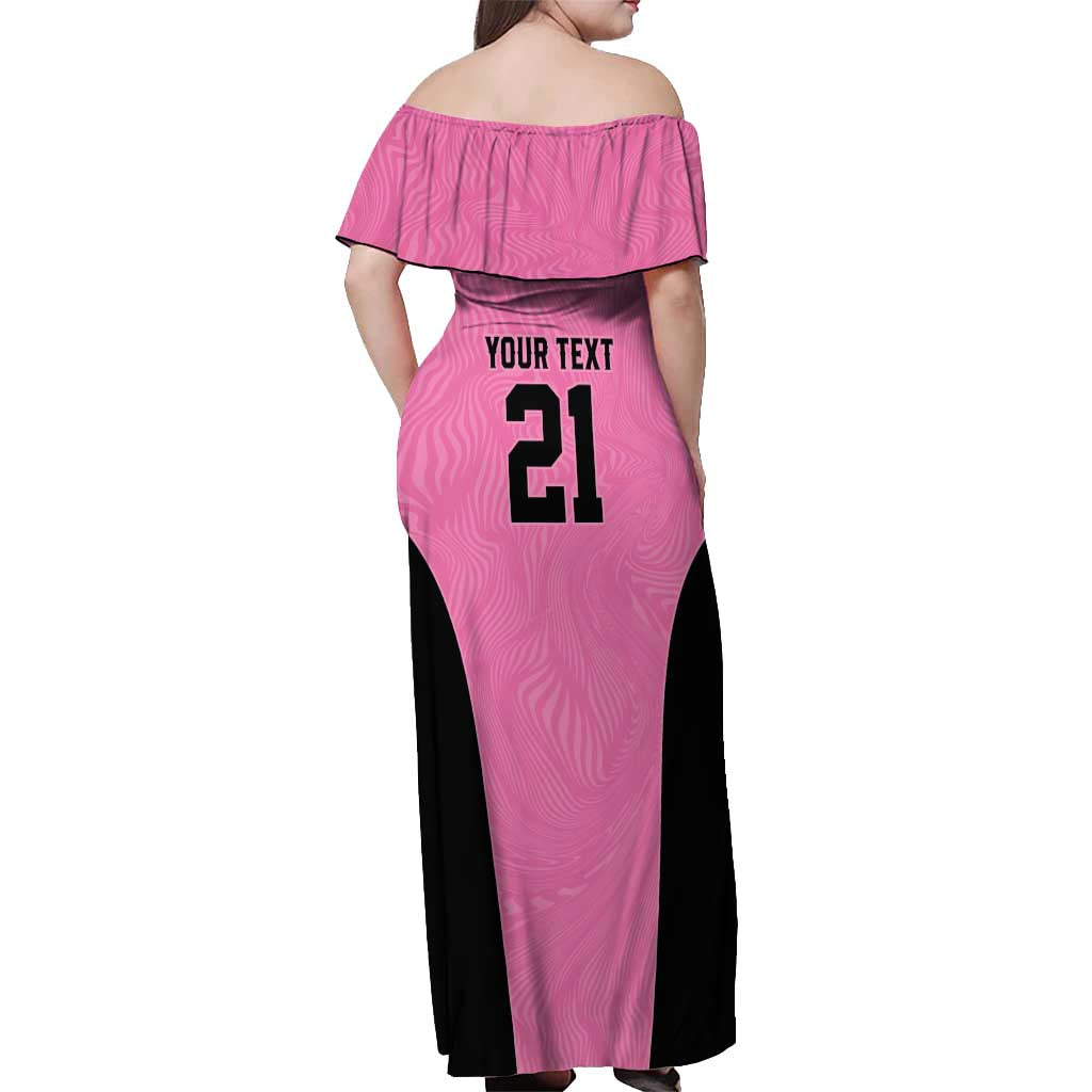 Bermuda Cricket Custom Off Shoulder Maxi Dress Quo Fata Ferunt Sporty - Wonder Print Shop