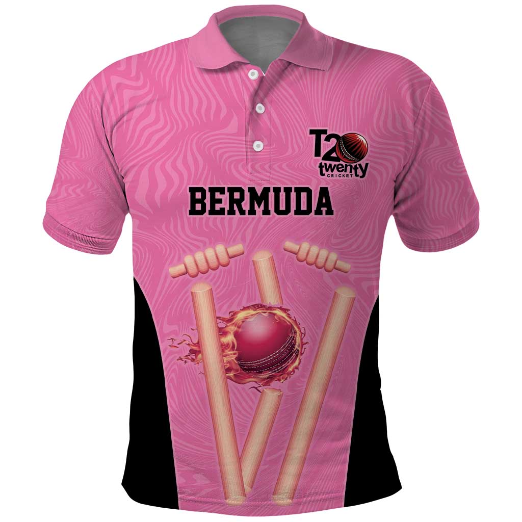 Bermuda Cricket Custom Polo Shirt Quo Fata Ferunt Sporty - Wonder Print Shop