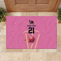 Bermuda Cricket Custom Rubber Doormat Quo Fata Ferunt Sporty - Wonder Print Shop