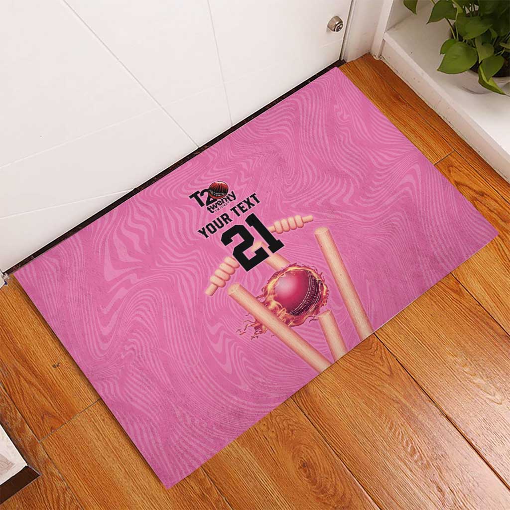 Bermuda Cricket Custom Rubber Doormat Quo Fata Ferunt Sporty - Wonder Print Shop