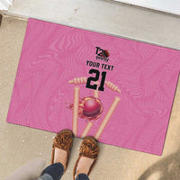 Bermuda Cricket Custom Rubber Doormat Quo Fata Ferunt Sporty - Wonder Print Shop