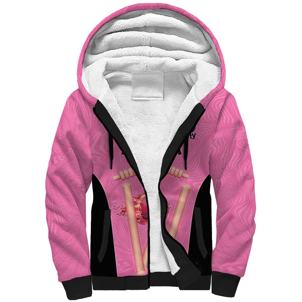 Bermuda Cricket Custom Sherpa Hoodie Quo Fata Ferunt Sporty - Wonder Print Shop