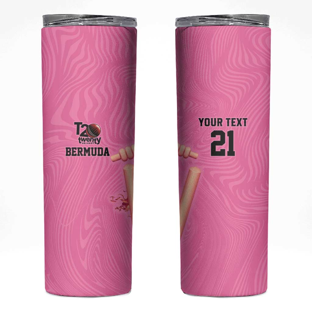 Bermuda Cricket Custom Skinny Tumbler Quo Fata Ferunt Sporty - Wonder Print Shop