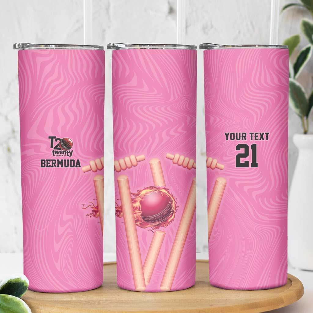 Bermuda Cricket Custom Skinny Tumbler Quo Fata Ferunt Sporty - Wonder Print Shop