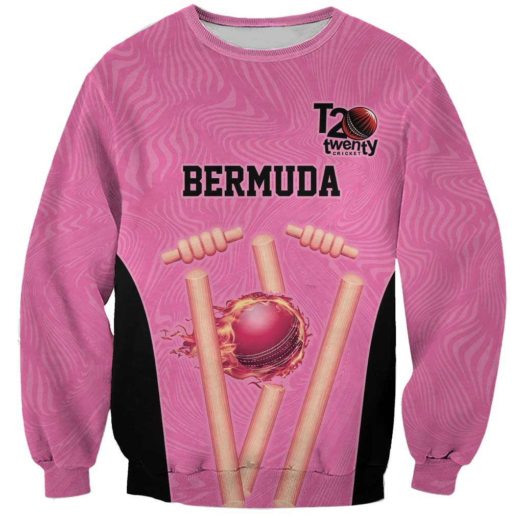Bermuda Cricket Custom Sweatshirt Quo Fata Ferunt Sporty - Wonder Print Shop