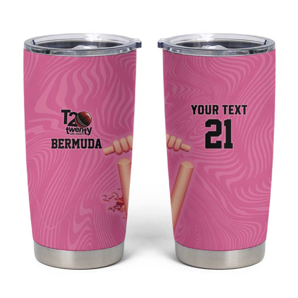 Bermuda Cricket Custom Tumbler Cup Quo Fata Ferunt Sporty - Wonder Print Shop