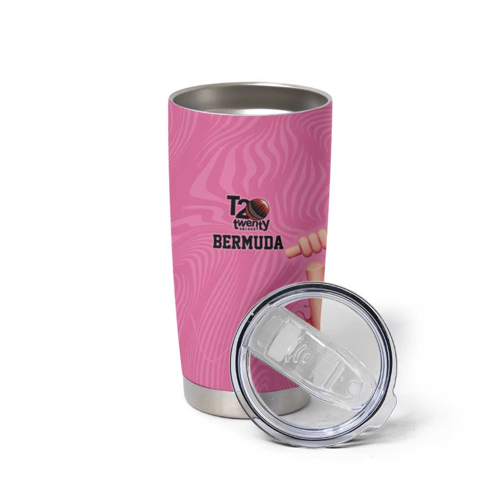 Bermuda Cricket Custom Tumbler Cup Quo Fata Ferunt Sporty - Wonder Print Shop