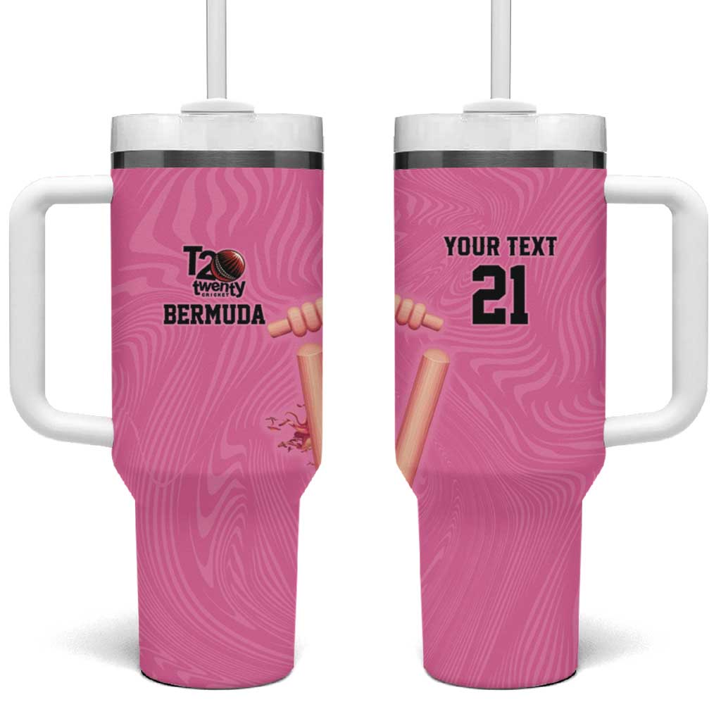 Bermuda Cricket Custom Tumbler With Handle Quo Fata Ferunt Sporty - Wonder Print Shop