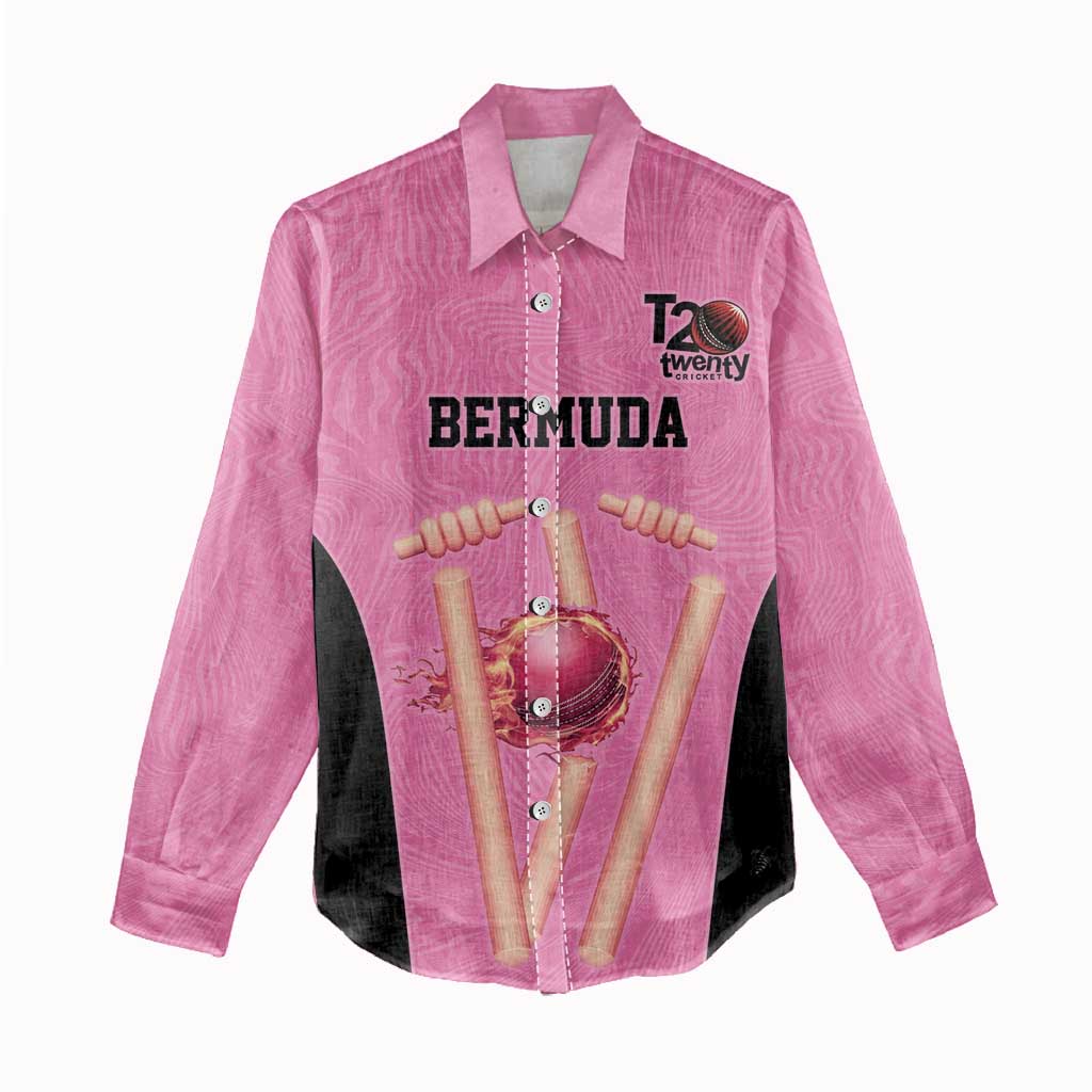 Bermuda Cricket Custom Women Casual Shirt Quo Fata Ferunt Sporty - Wonder Print Shop