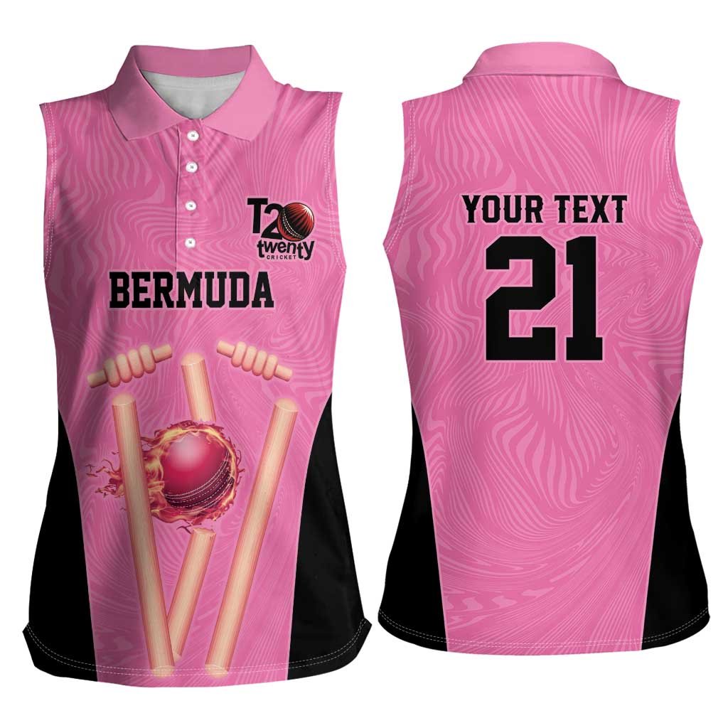 Bermuda Cricket Custom Women Sleeveless Polo Shirt Quo Fata Ferunt Sporty - Wonder Print Shop