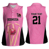 Bermuda Cricket Custom Women Sleeveless Polo Shirt Quo Fata Ferunt Sporty - Wonder Print Shop