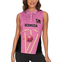Bermuda Cricket Custom Women Sleeveless Polo Shirt Quo Fata Ferunt Sporty - Wonder Print Shop