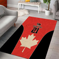 Canada Cricket Custom Area Rug Classic Maple Leaf - Wonder Print Shop