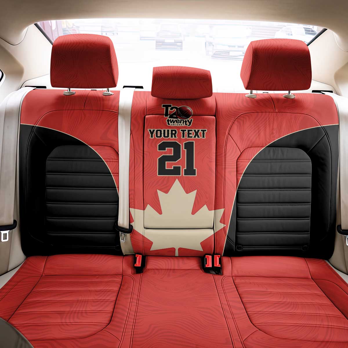 Canada Cricket Custom Back Car Seat Cover Classic Maple Leaf - Wonder Print Shop