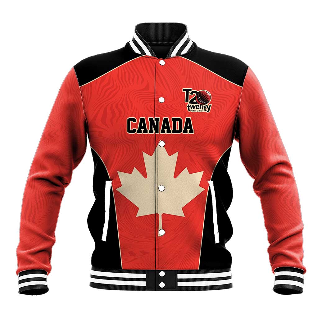 Canada Cricket Custom Baseball Jacket Classic Maple Leaf - Wonder Print Shop