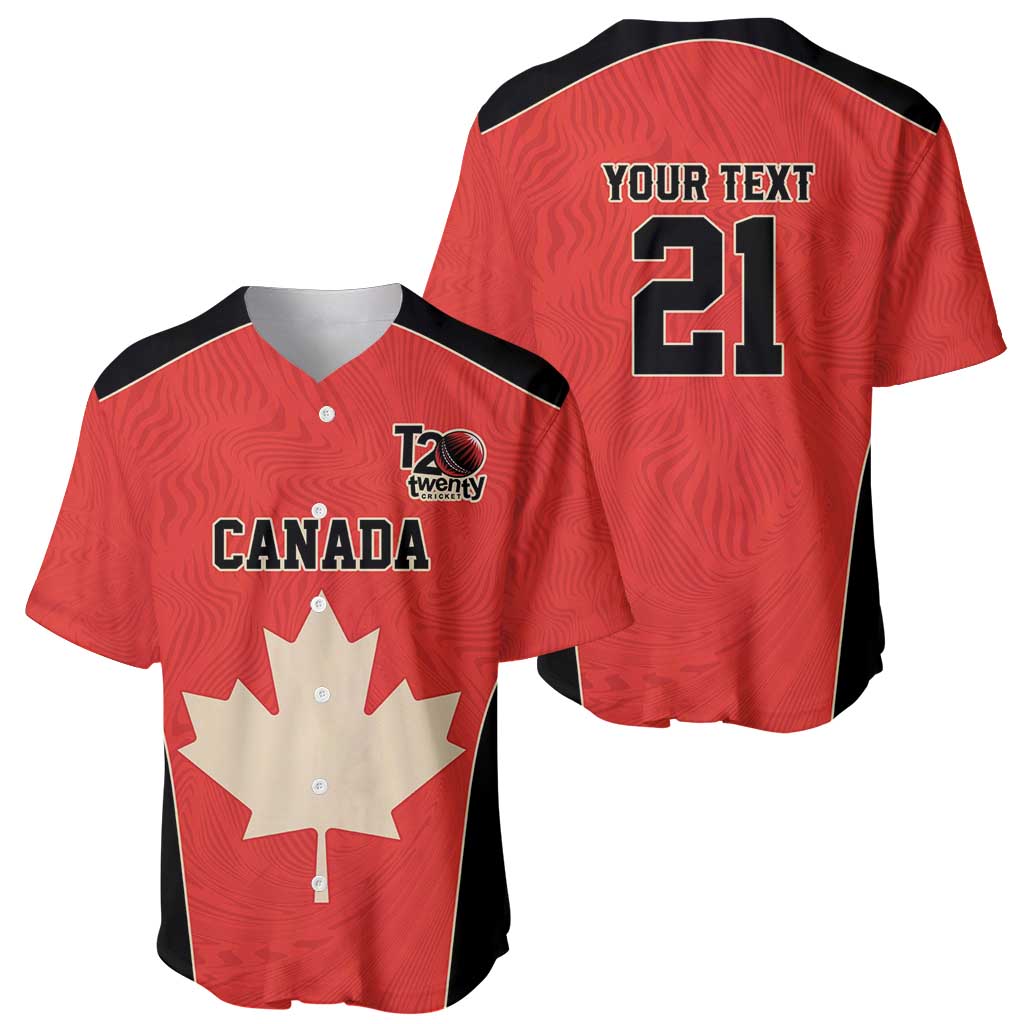 Canada Cricket Custom Baseball Jersey Classic Maple Leaf - Wonder Print Shop