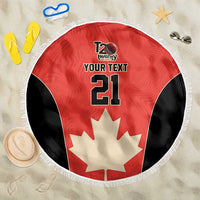 Canada Cricket Custom Beach Blanket Classic Maple Leaf - Wonder Print Shop