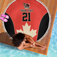 Canada Cricket Custom Beach Blanket Classic Maple Leaf - Wonder Print Shop