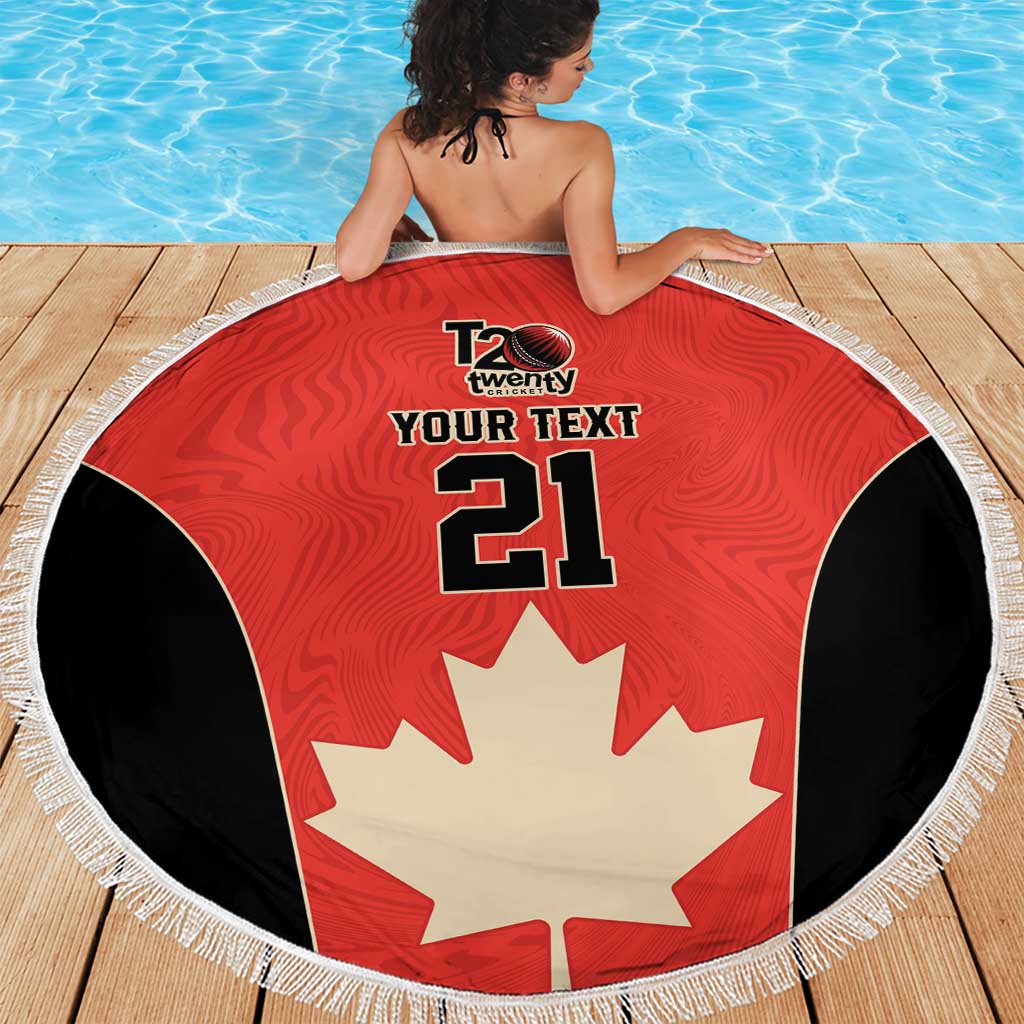 Canada Cricket Custom Beach Blanket Classic Maple Leaf - Wonder Print Shop
