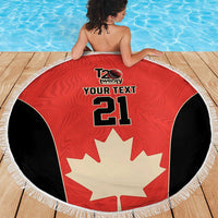 Canada Cricket Custom Beach Blanket Classic Maple Leaf - Wonder Print Shop