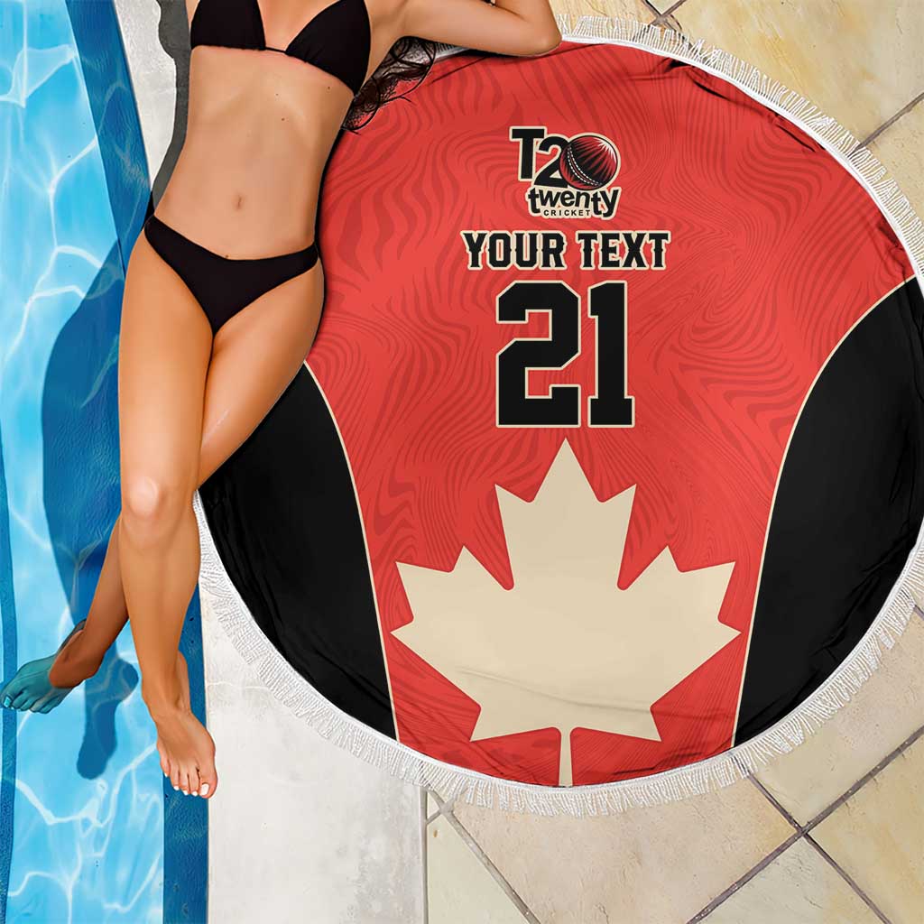 Canada Cricket Custom Beach Blanket Classic Maple Leaf - Wonder Print Shop