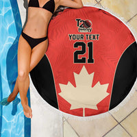 Canada Cricket Custom Beach Blanket Classic Maple Leaf - Wonder Print Shop