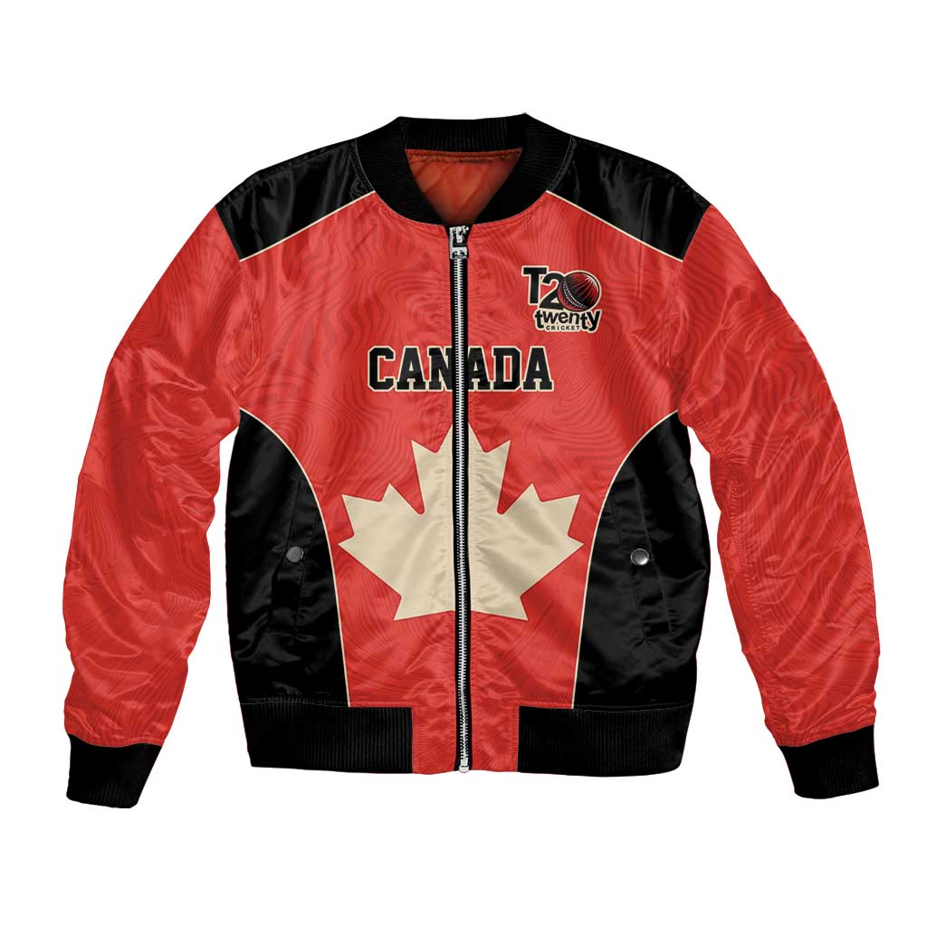 Canada Cricket Custom Bomber Jacket Classic Maple Leaf - Wonder Print Shop