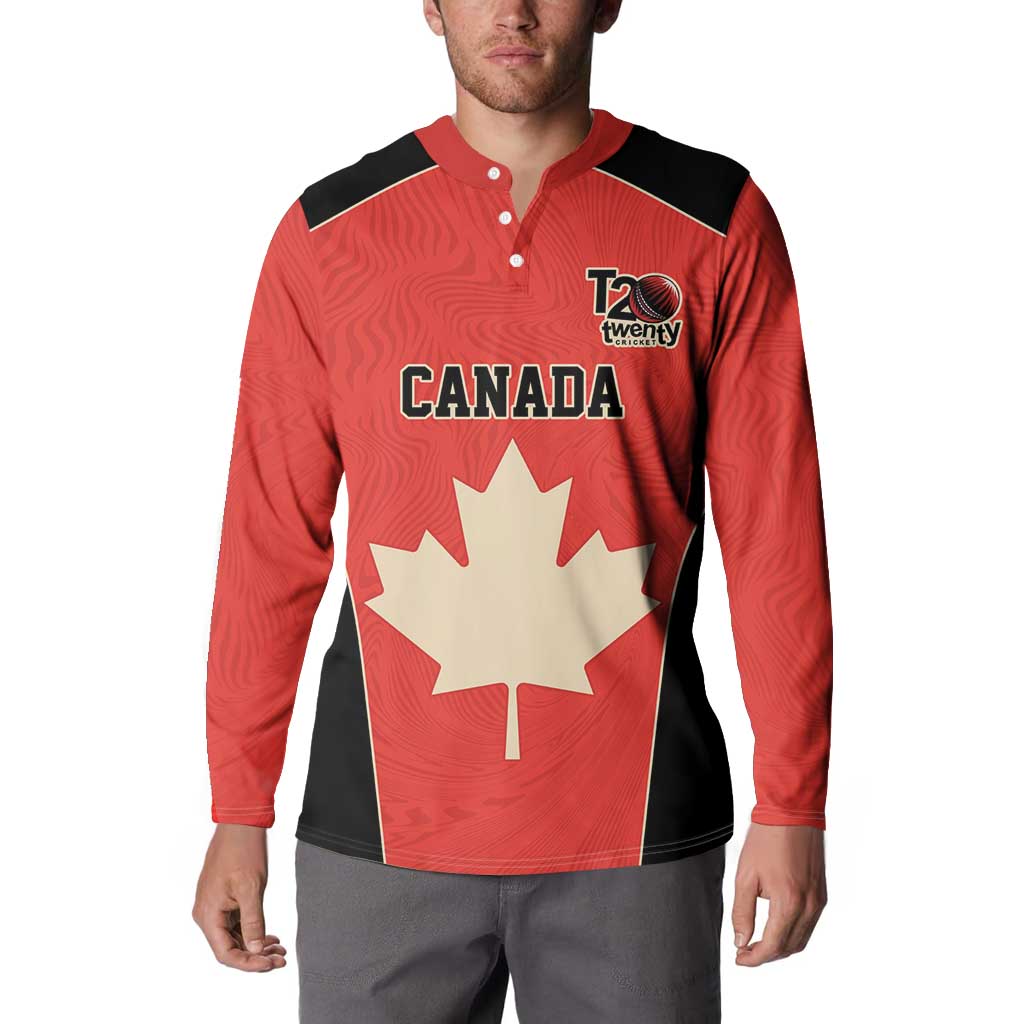 Canada Cricket Custom Button Sweatshirt Classic Maple Leaf - Wonder Print Shop