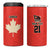 Canada Cricket Custom 4 in 1 Can Cooler Tumbler Classic Maple Leaf - Wonder Print Shop
