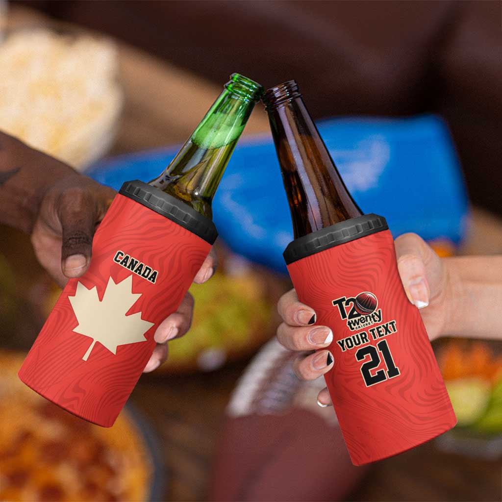 Canada Cricket Custom 4 in 1 Can Cooler Tumbler Classic Maple Leaf - Wonder Print Shop