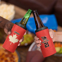 Canada Cricket Custom 4 in 1 Can Cooler Tumbler Classic Maple Leaf - Wonder Print Shop