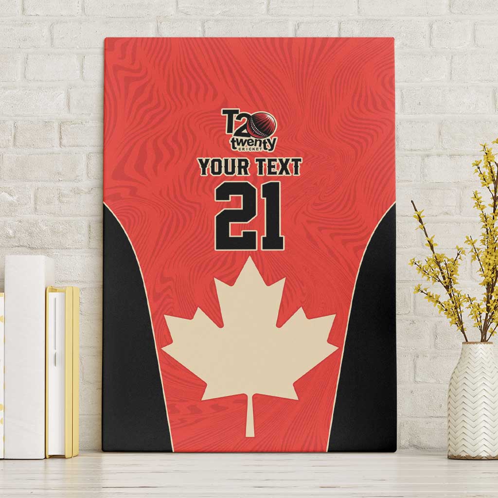 Canada Cricket Custom Canvas Wall Art Classic Maple Leaf - Wonder Print Shop