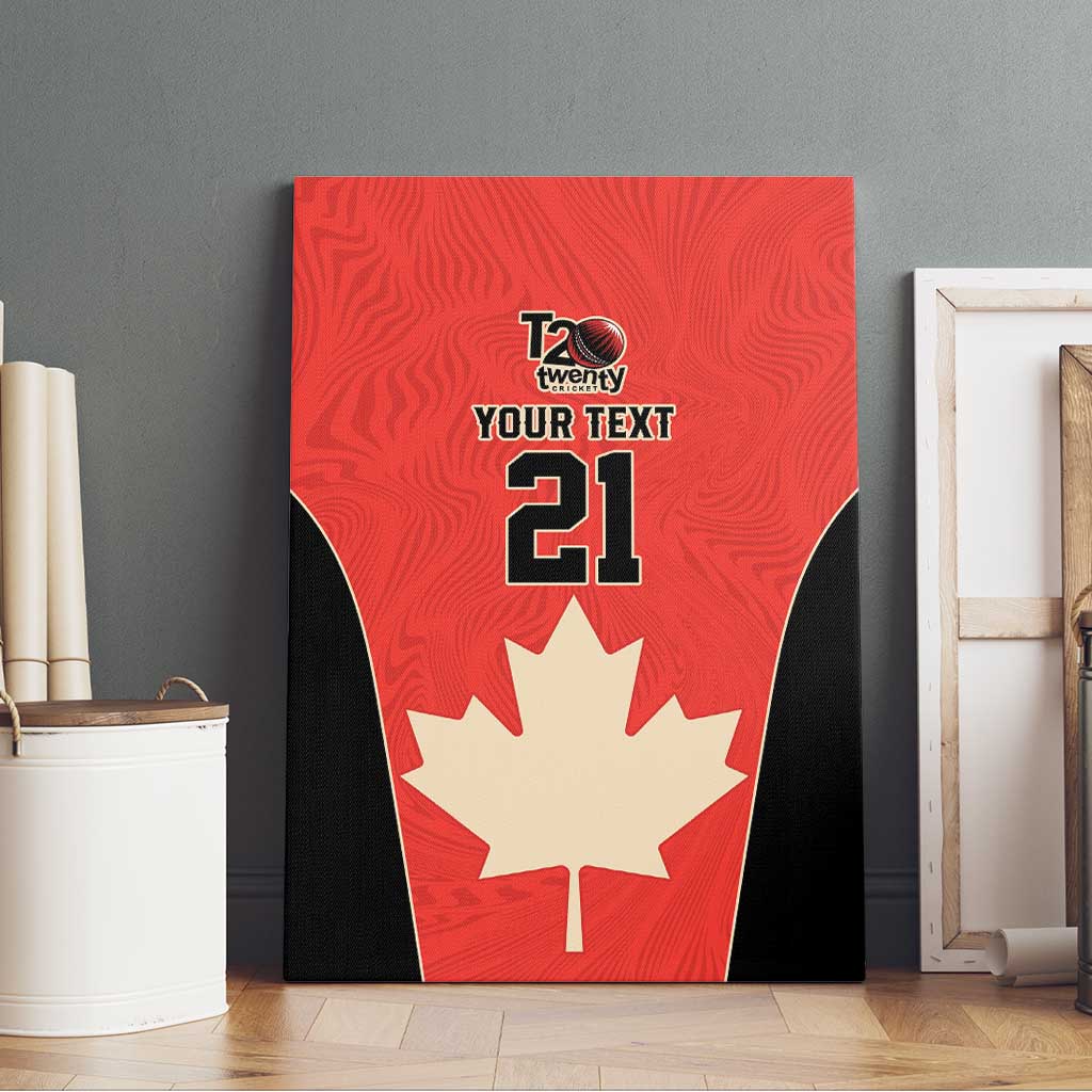 Canada Cricket Custom Canvas Wall Art Classic Maple Leaf - Wonder Print Shop