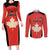 Canada Cricket Custom Couples Matching Long Sleeve Bodycon Dress and Long Sleeve Button Shirt Classic Maple Leaf - Wonder Print Shop