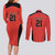 Canada Cricket Custom Couples Matching Long Sleeve Bodycon Dress and Long Sleeve Button Shirt Classic Maple Leaf - Wonder Print Shop