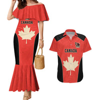 Canada Cricket Custom Couples Matching Mermaid Dress and Hawaiian Shirt Classic Maple Leaf - Wonder Print Shop