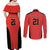 Canada Cricket Custom Couples Matching Off Shoulder Maxi Dress and Long Sleeve Button Shirt Classic Maple Leaf - Wonder Print Shop