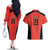 Canada Cricket Custom Couples Matching Off The Shoulder Long Sleeve Dress and Hawaiian Shirt Classic Maple Leaf - Wonder Print Shop
