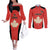 Canada Cricket Custom Couples Matching Off The Shoulder Long Sleeve Dress and Long Sleeve Button Shirt Classic Maple Leaf - Wonder Print Shop