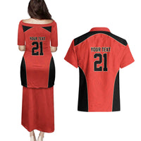 Canada Cricket Custom Couples Matching Puletasi and Hawaiian Shirt Classic Maple Leaf - Wonder Print Shop