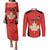 Canada Cricket Custom Couples Matching Puletasi and Long Sleeve Button Shirt Classic Maple Leaf - Wonder Print Shop