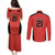 Canada Cricket Custom Couples Matching Puletasi and Long Sleeve Button Shirt Classic Maple Leaf - Wonder Print Shop